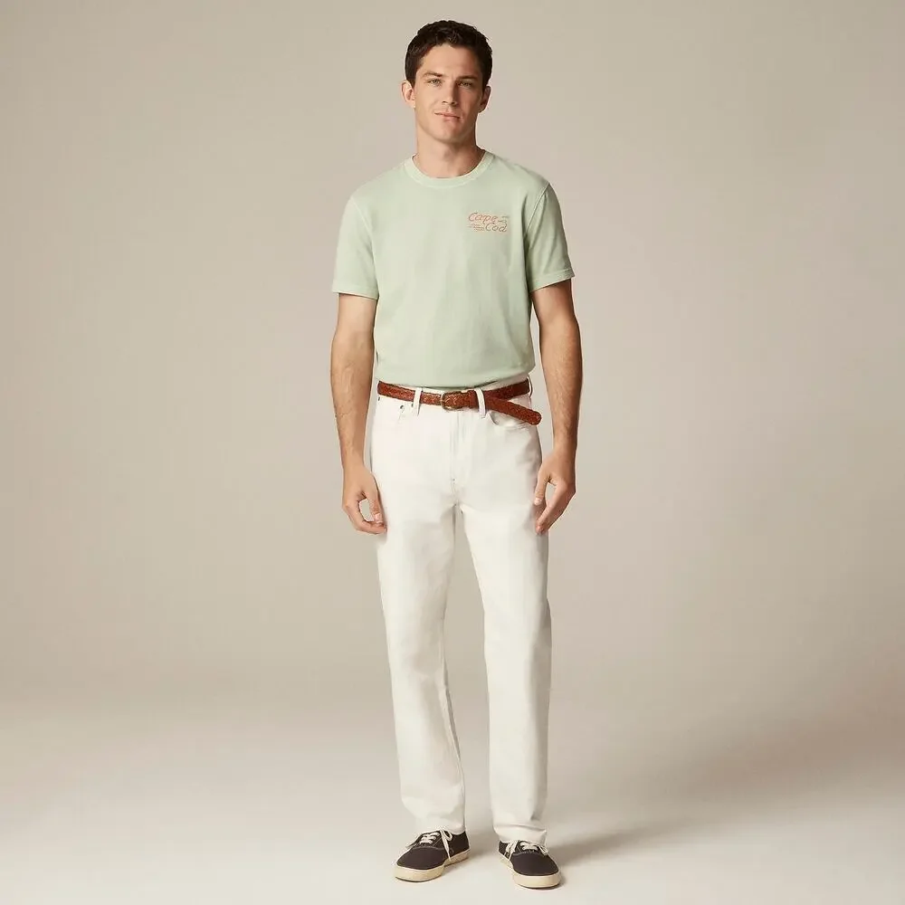 J.Crew Men's Classic summerweight jean Cotton Linen Natural Ecru 35 x 32 NWT